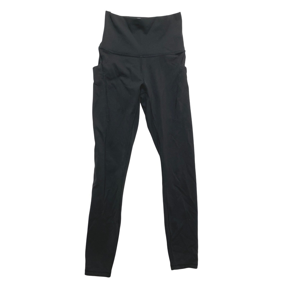 Lululemon Leggings Womens 2 Black Fast and Free High-Rise 25" Inseam Pockets